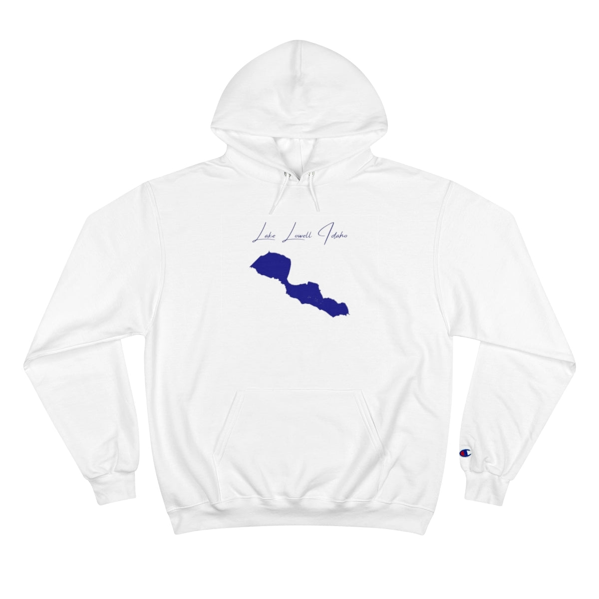 Idaho  Lake  Lowell  Hoodie  front  position  view  from  front  white.webp