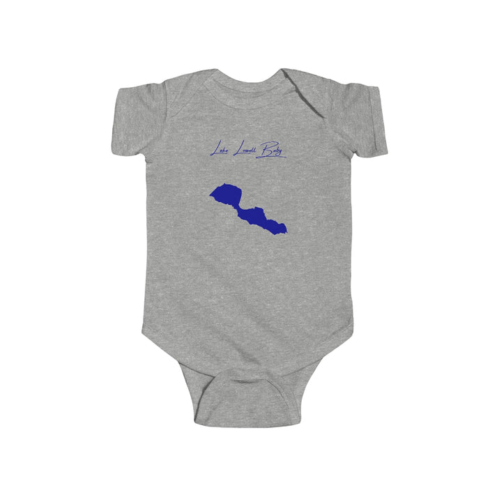 Idaho  Lake  Lowell  Onesie  front  position  view  from  front  heather.webp