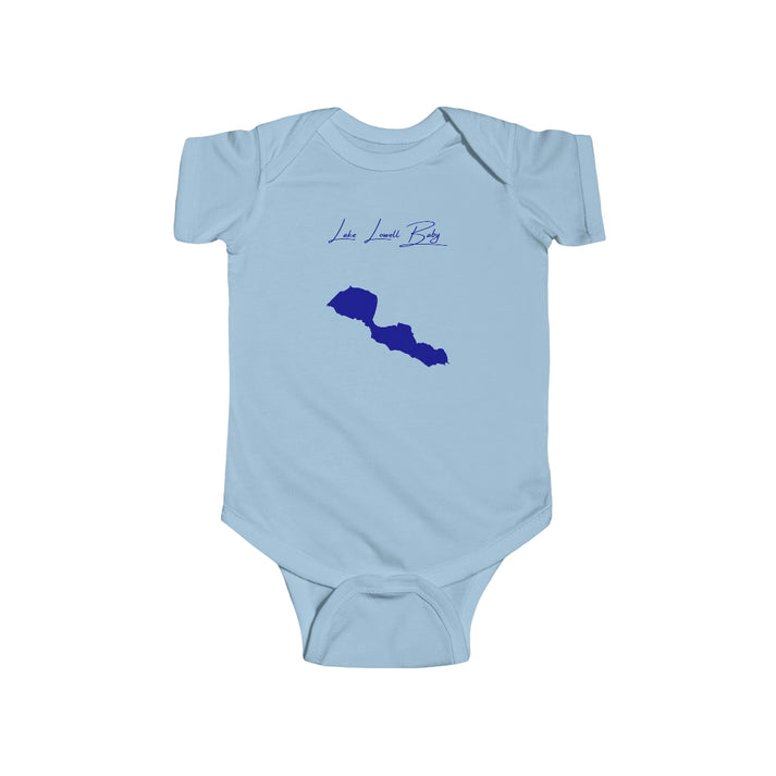 Idaho  Lake  Lowell  Onesie  front  position  view  from  front  light  blue.webp