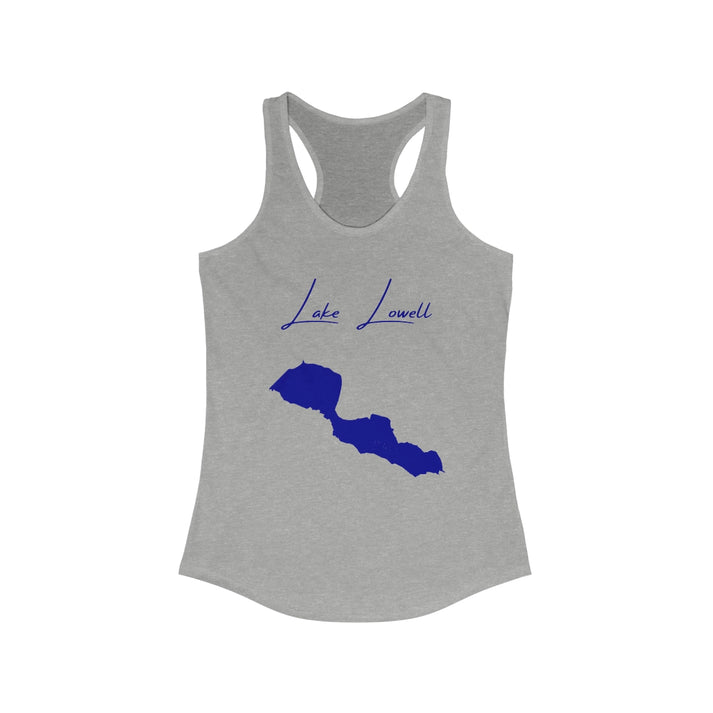 Idaho  Lake  Lowell  Racerback-Tank  front  position  view  from  front  heather  grey.webp