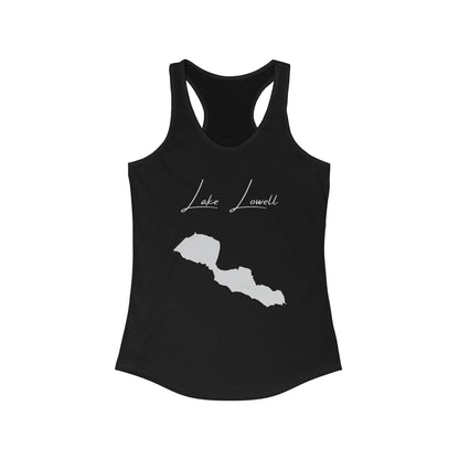 Idaho  Lake  Lowell  Racerback-Tank  front  position  view  from  front  solid  black.webp