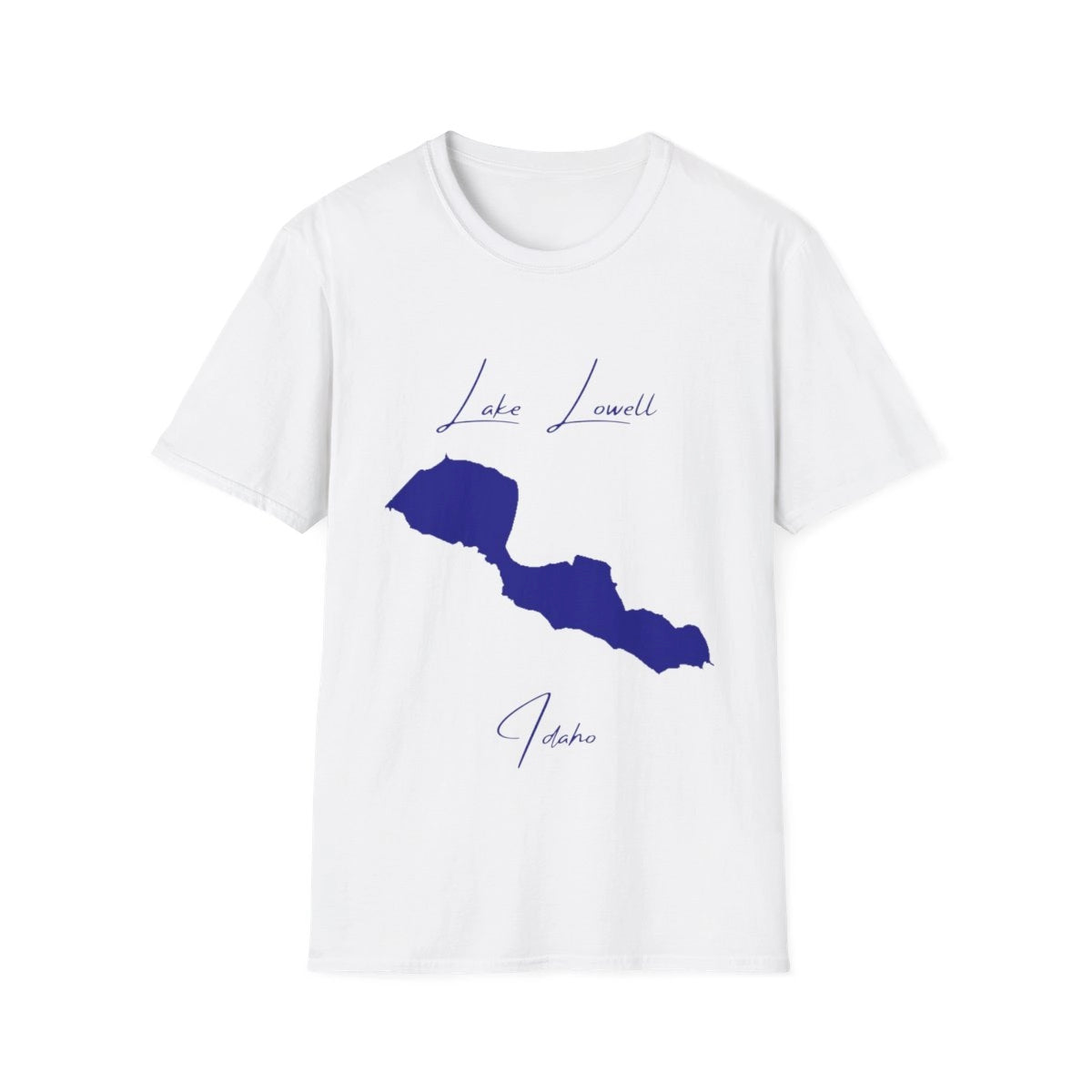 Idaho  Lake  Lowell  T-shirt  front  position  view  from  front  white.webp