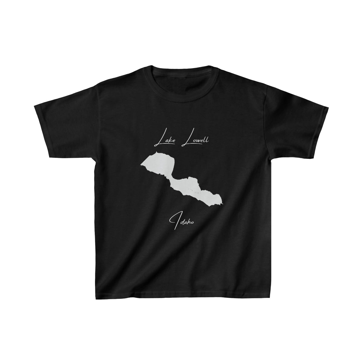 Idaho  Lake  Lowell  Youth  T-shirt  front  position  view  from  front  black.webp