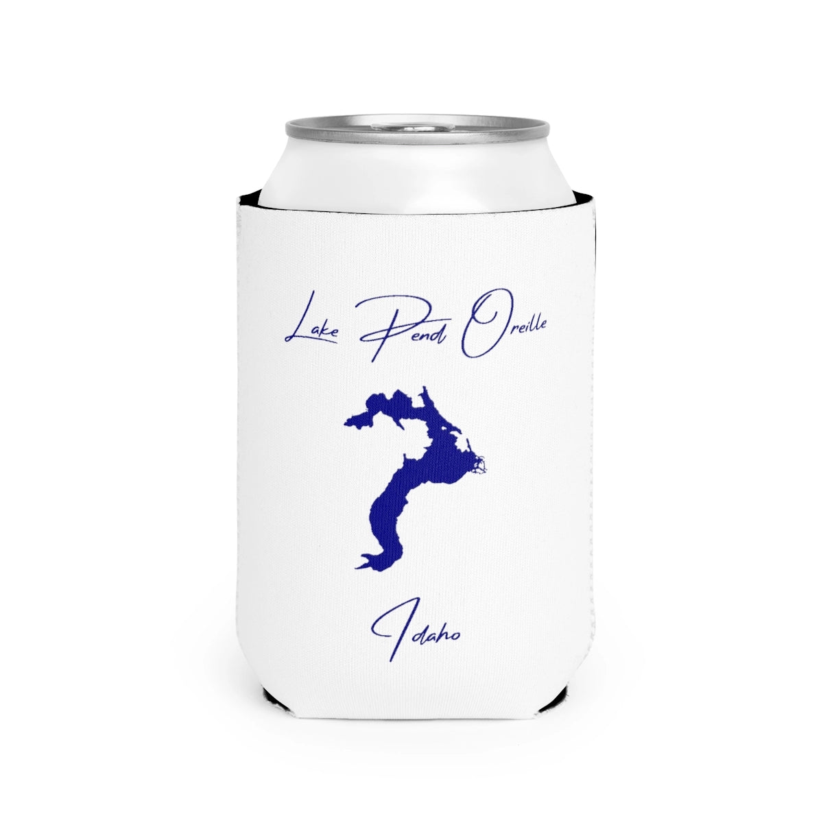 Idaho  Lake  Pend  Oreille  Can  Koozie  front  position  view  from  front-2  white.webp
