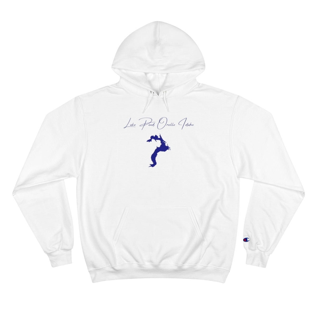 Idaho  Lake  Pend  Oreille  Hoodie  front  position  view  from  front  white.webp