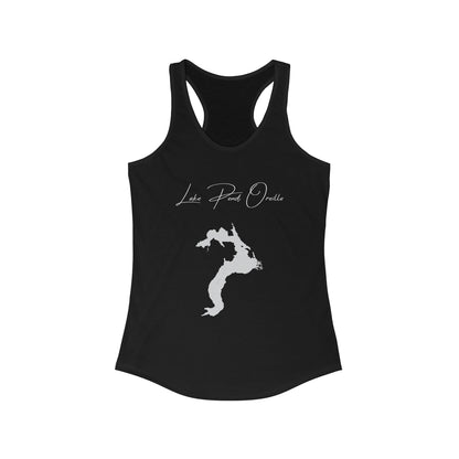 Idaho  Lake  Pend  Oreille  Racerback-Tank  front  position  view  from  front  solid  black.webp