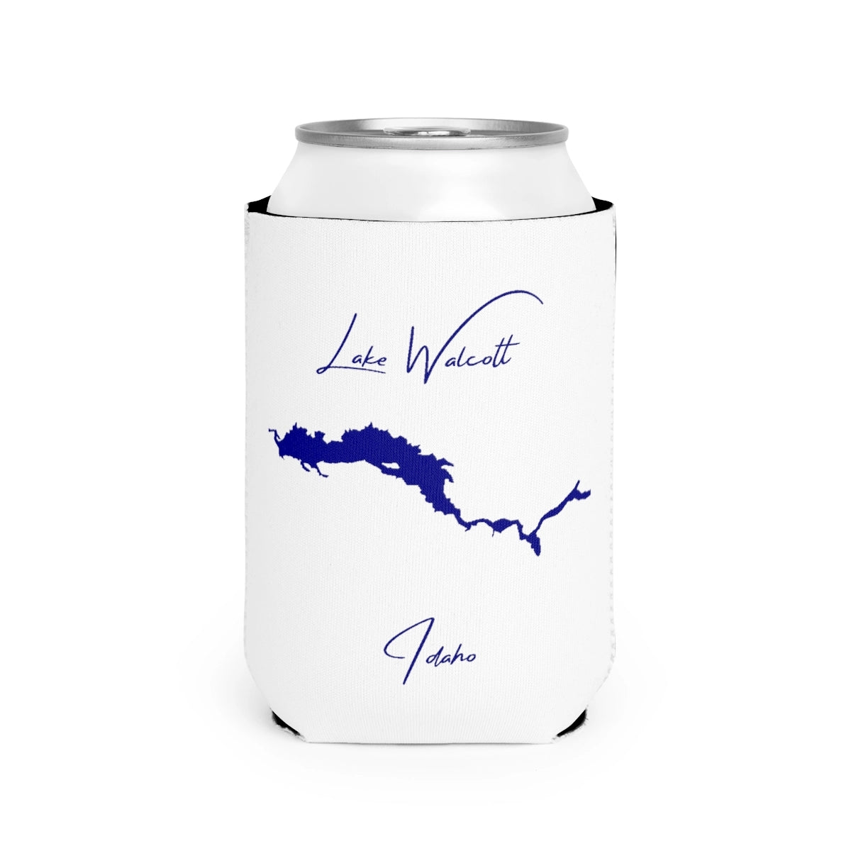 Idaho  Lake  Walcott  Can  Koozie  front  position  view  from  front-2  white.webp