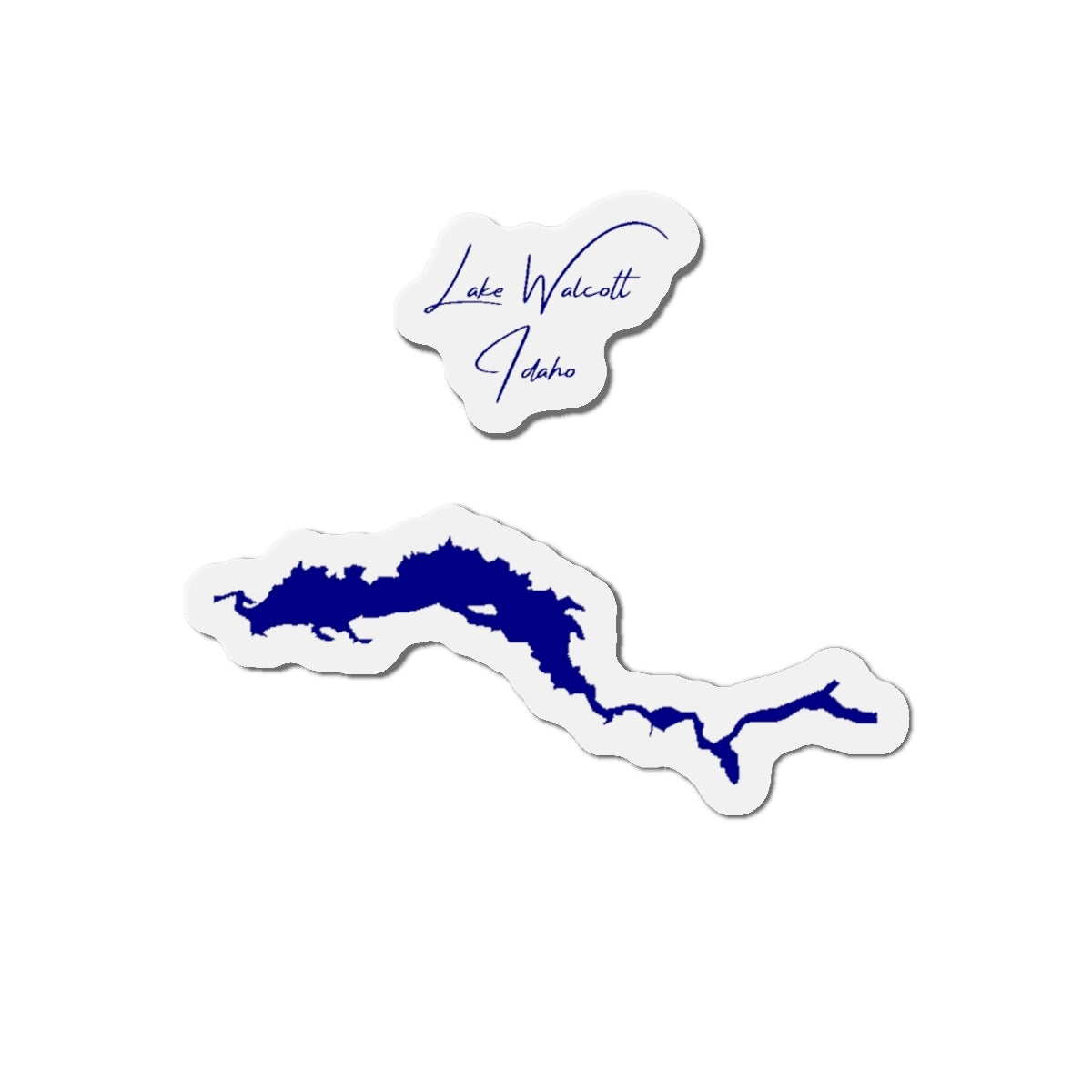 Idaho  Lake  Walcott  Die  Cut  Magnet  front  position  view  from  front  4  x  4.webp