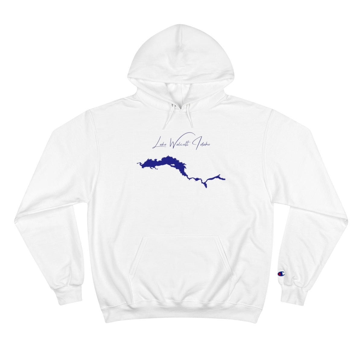 Idaho  Lake  Walcott  Hoodie  front  position  view  from  front  white.webp