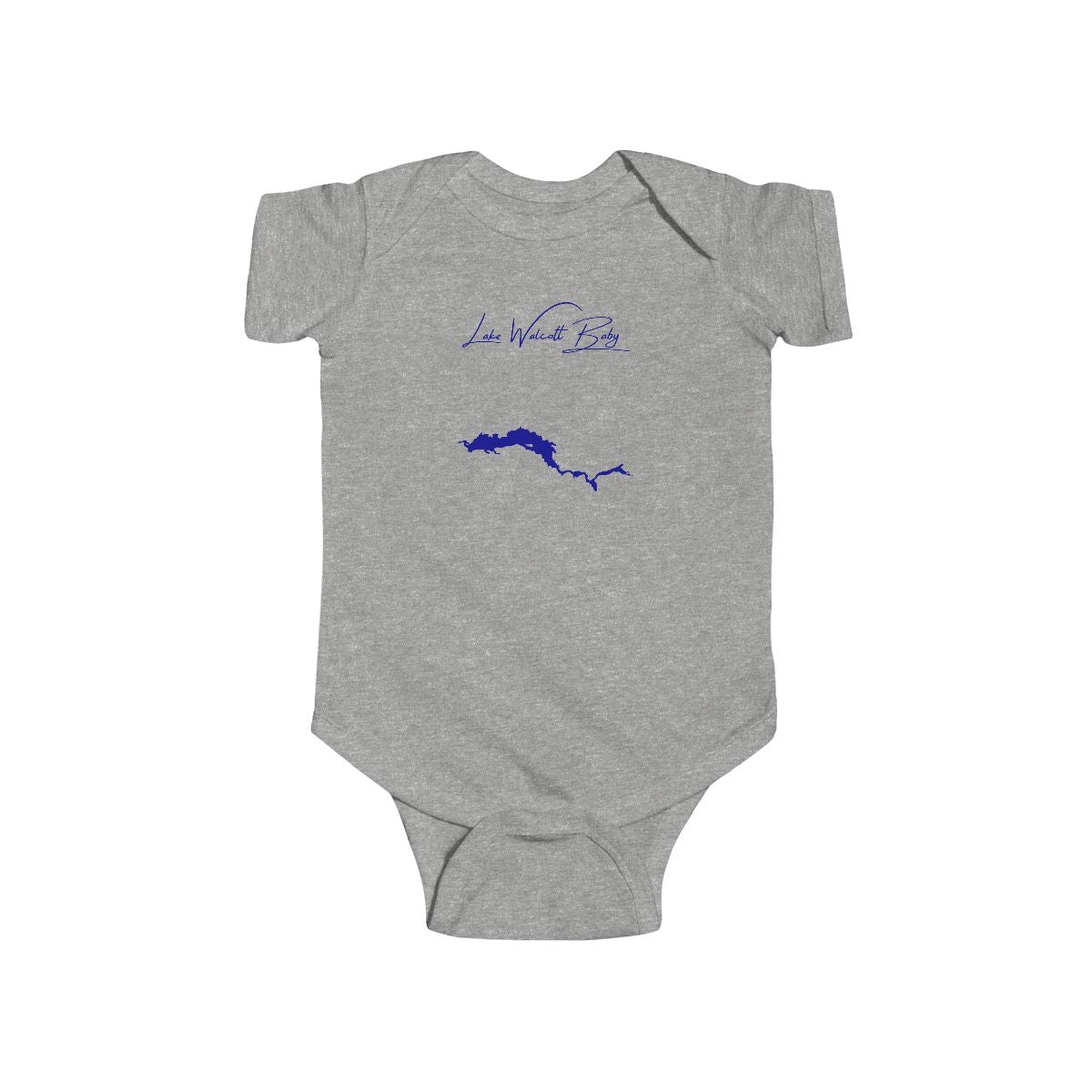 Idaho  Lake  Walcott  Onesie  front  position  view  from  front  heather.webp