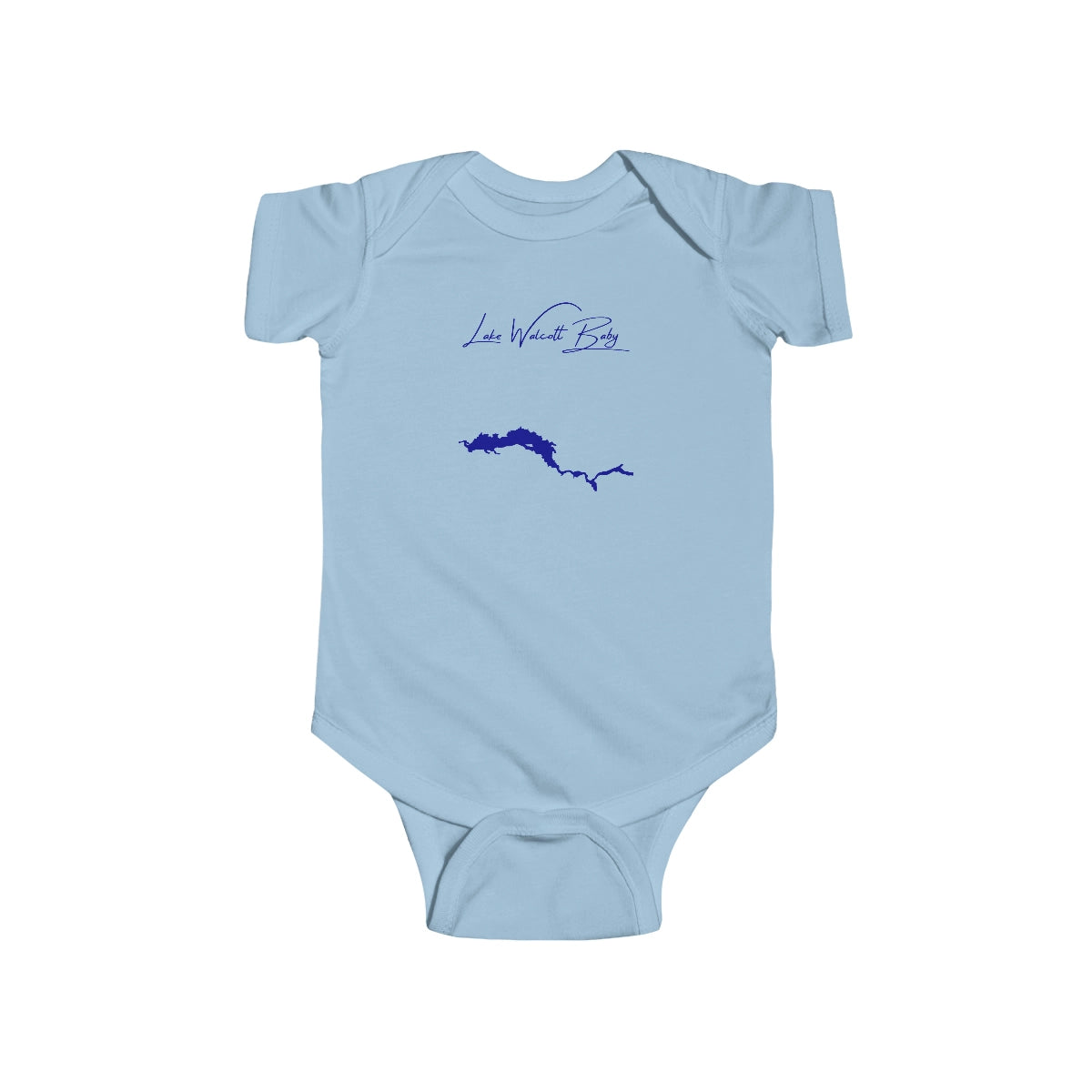 Idaho  Lake  Walcott  Onesie  front  position  view  from  front  light  blue.webp