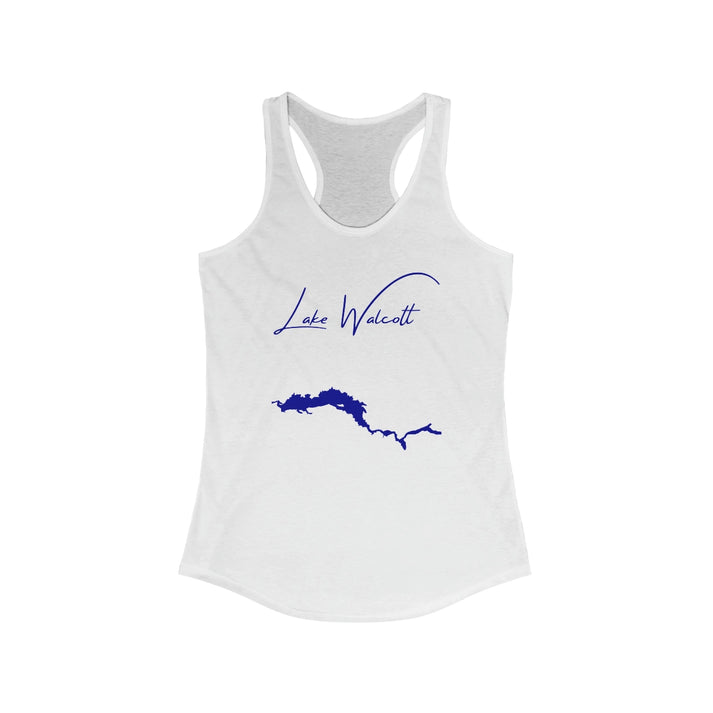 Idaho  Lake  Walcott  Racerback-Tank  front  position  view  from  front  solid  white.webp