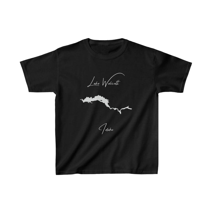 Idaho  Lake  Walcott  Youth  T-shirt  front  position  view  from  front  black.webp