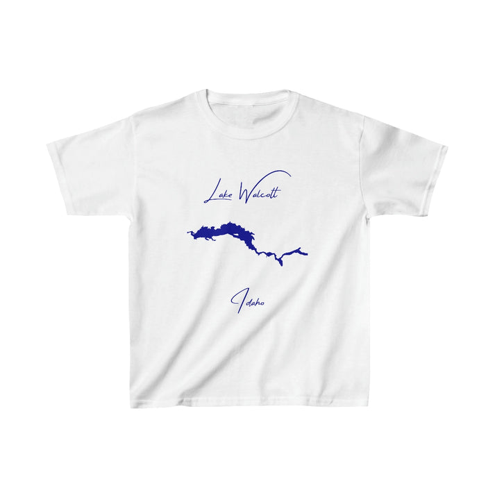 Idaho  Lake  Walcott  Youth  T-shirt  front  position  view  from  front  white.webp