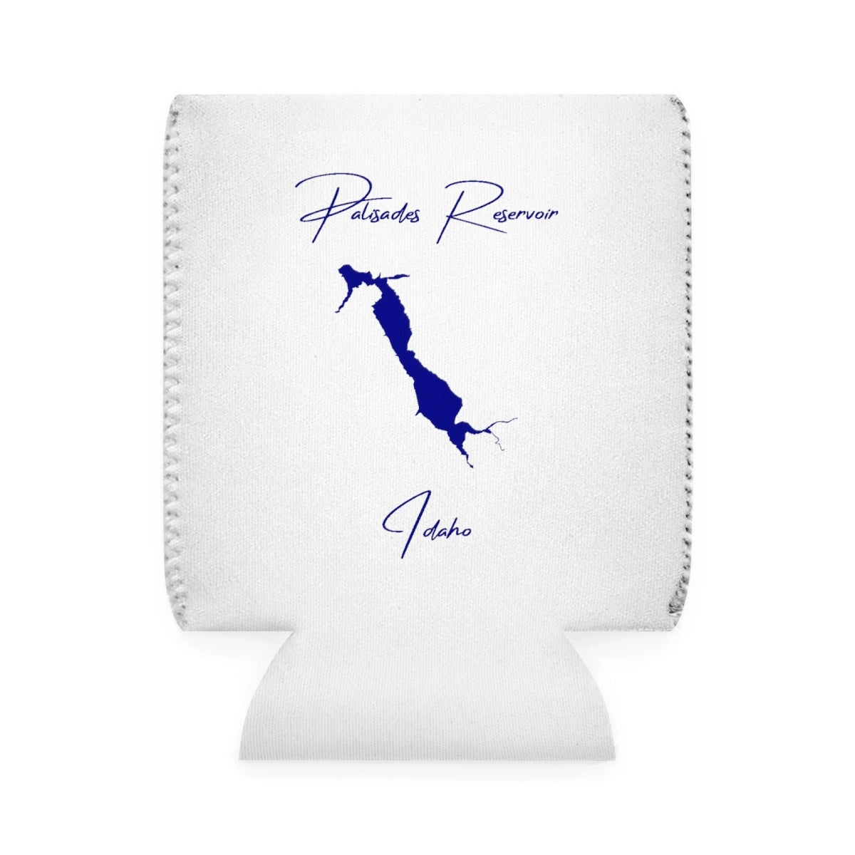 Idaho  Palisades  Reservoir  Can  Koozie  front  position  view  from  front-1  white.webp