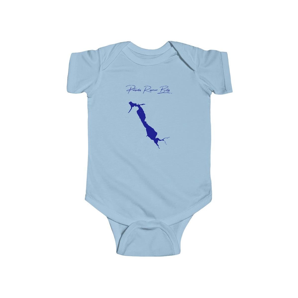 Idaho  Palisades  Reservoir  Onesie  front  position  view  from  front  light  blue.webp