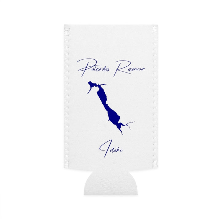 Idaho  Palisades  Reservoir  Slim  Can  Koozie  front  position  view  from  flat-front  white.webp
