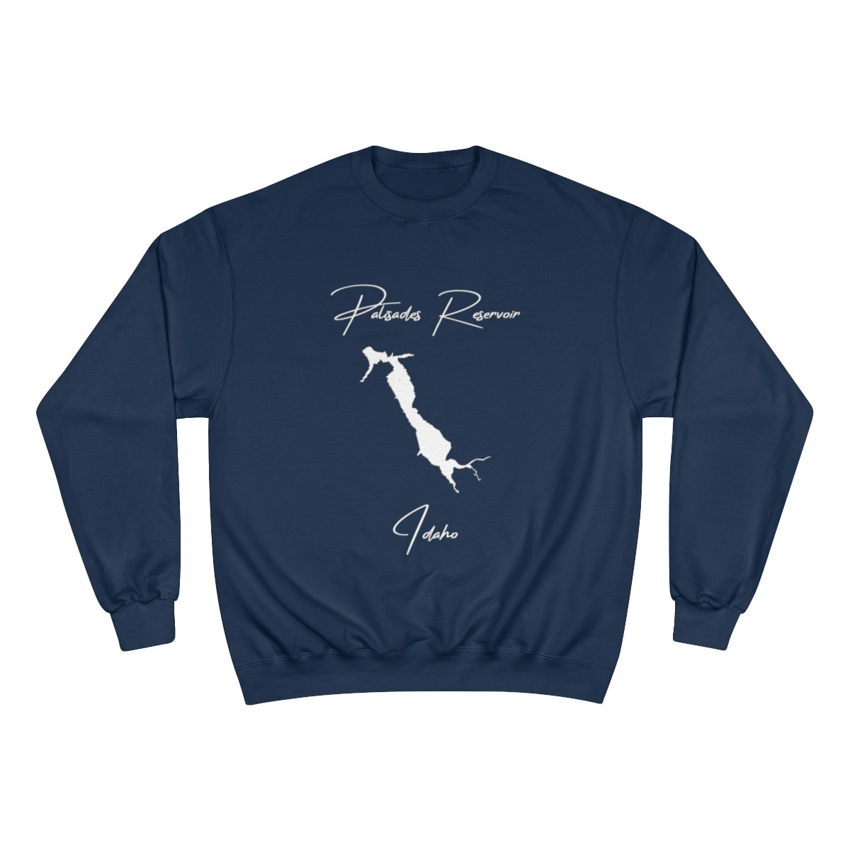 Idaho  Palisades  Reservoir  Sweatshirt  front  position  view  from  front  navy.webp