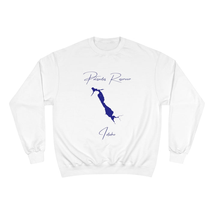 Idaho  Palisades  Reservoir  Sweatshirt  front  position  view  from  front  white.webp