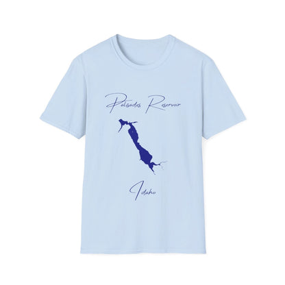 Idaho  Palisades  Reservoir  T-shirt  front  position  view  from  front  light  blue.webp