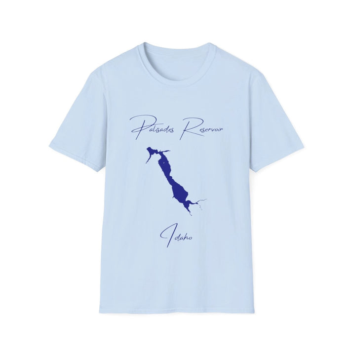 Idaho  Palisades  Reservoir  T-shirt  front  position  view  from  front  light  blue.webp