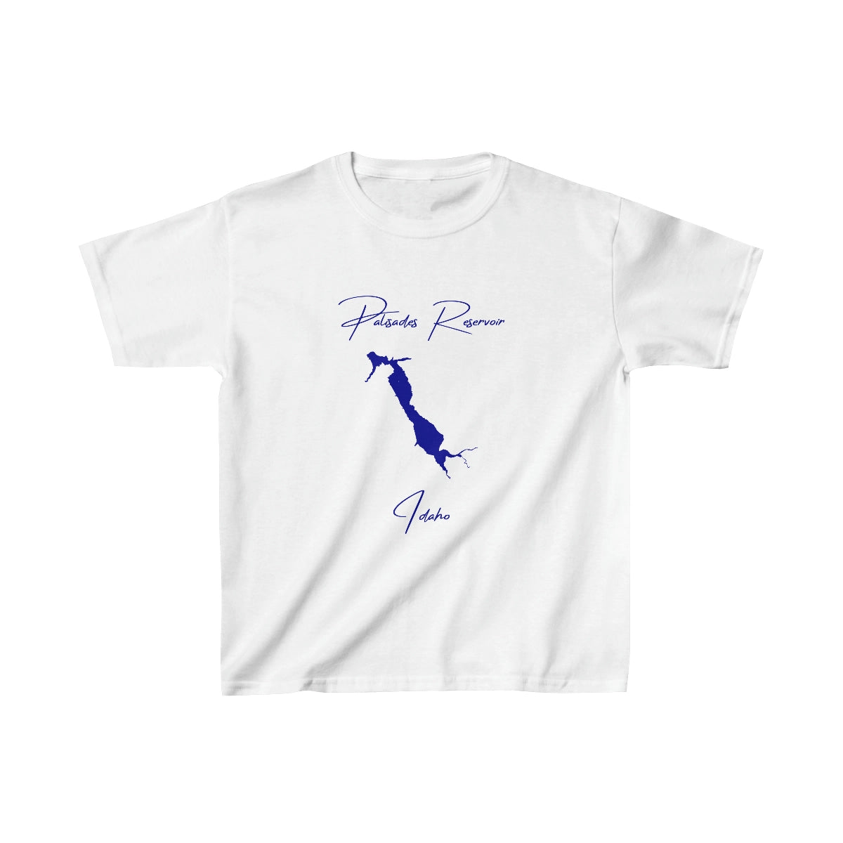 Idaho  Palisades  Reservoir  Youth  T-shirt  front  position  view  from  front  white.webp