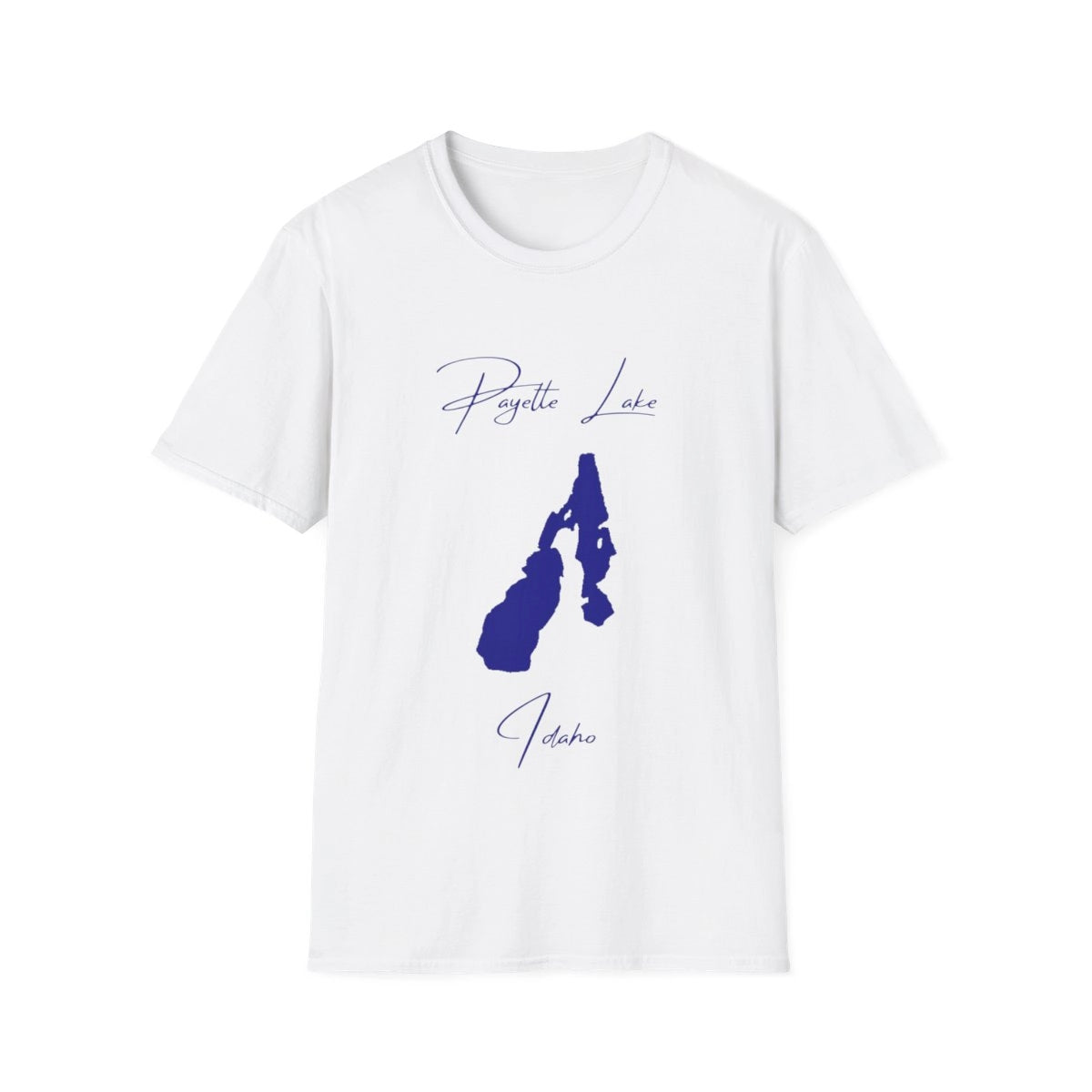 Idaho  Payette  Lake  T-shirt  front  position  view  from  front  white.webp