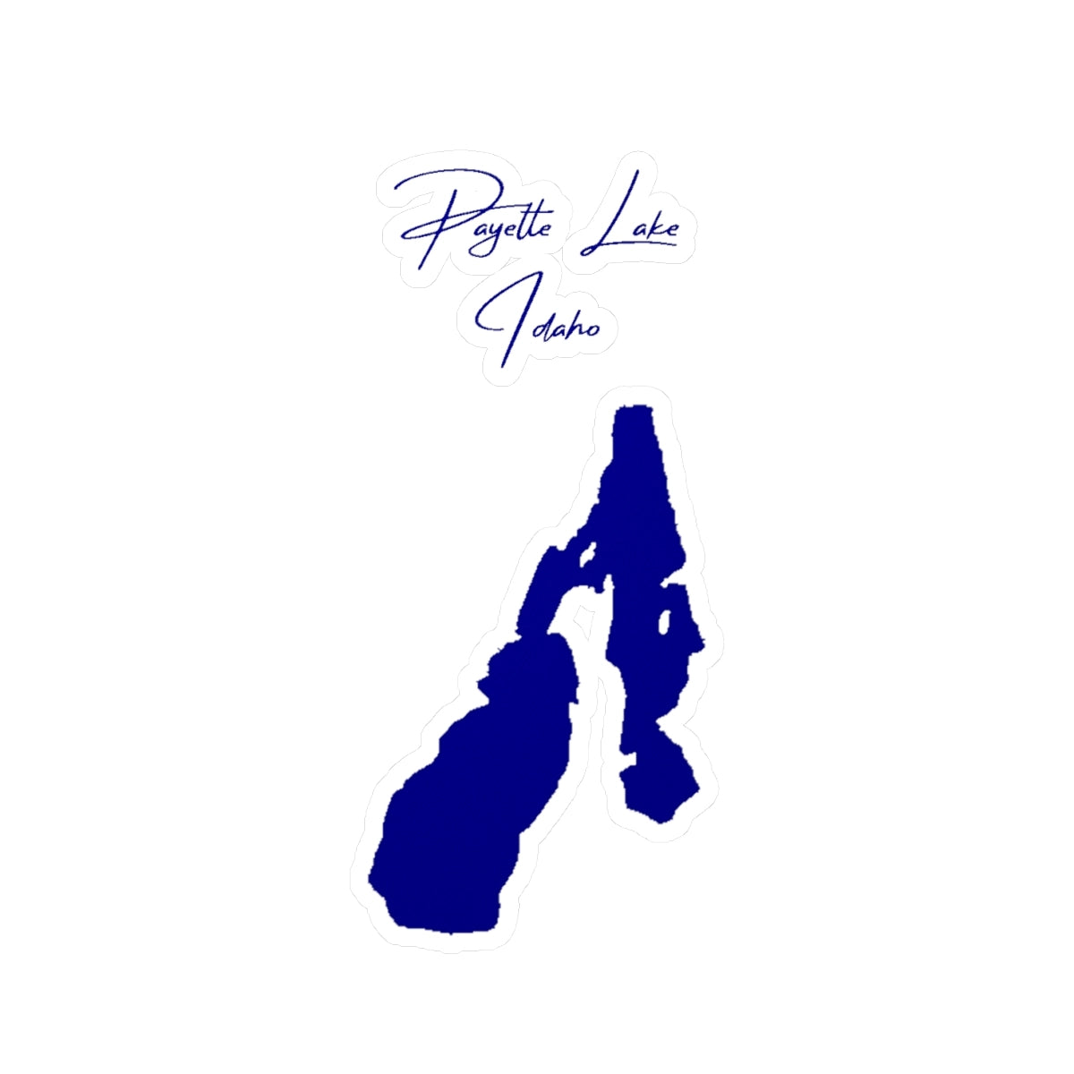 Idaho  Payette  Lake  Vinyl  Decal  other  position  view  from  front  4  x  6.webp