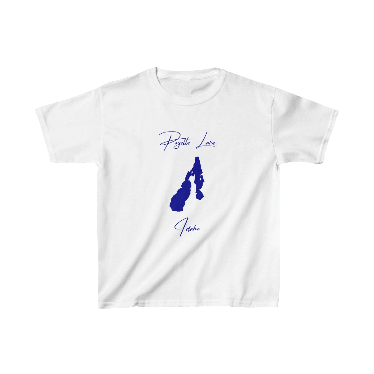 Idaho  Payette  Lake  Youth  T-shirt  front  position  view  from  front  white.webp