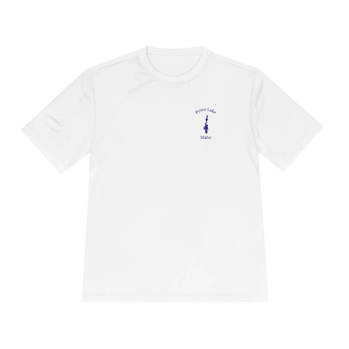 Idaho  Priest  Lake  Moisture  Wicking  Tee  front  position  view  from  front  white.webp
