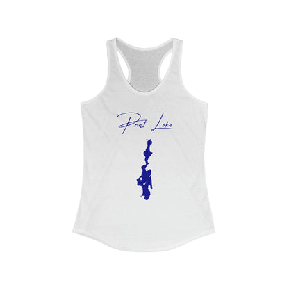 Idaho  Priest  Lake  Racerback-Tank  front  position  view  from  front  solid  white.webp