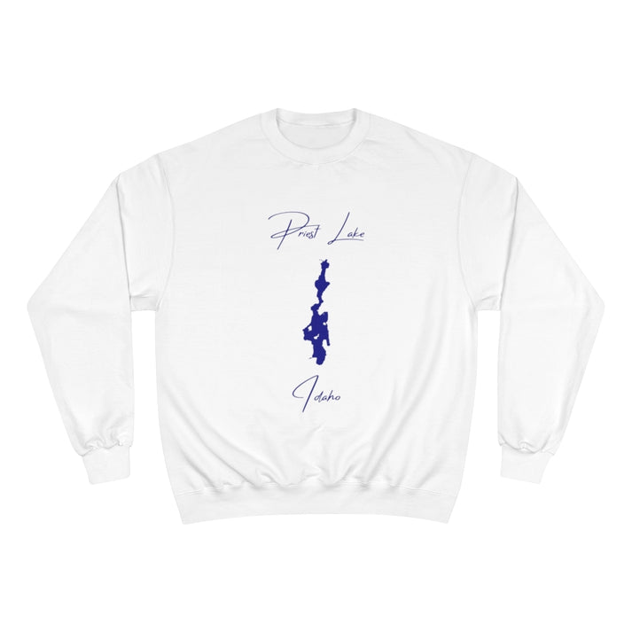 Idaho  Priest  Lake  Sweatshirt  front  position  view  from  front  white.webp