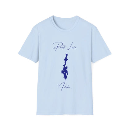 Idaho  Priest  Lake  T-shirt  front  position  view  from  front  light  blue.webp