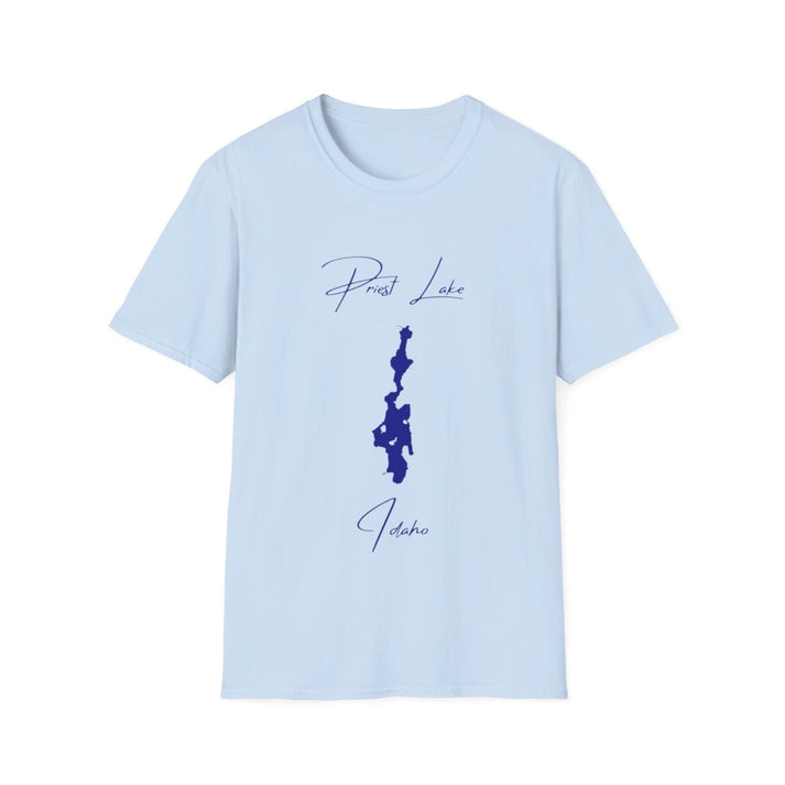Idaho  Priest  Lake  T-shirt  front  position  view  from  front  light  blue.webp