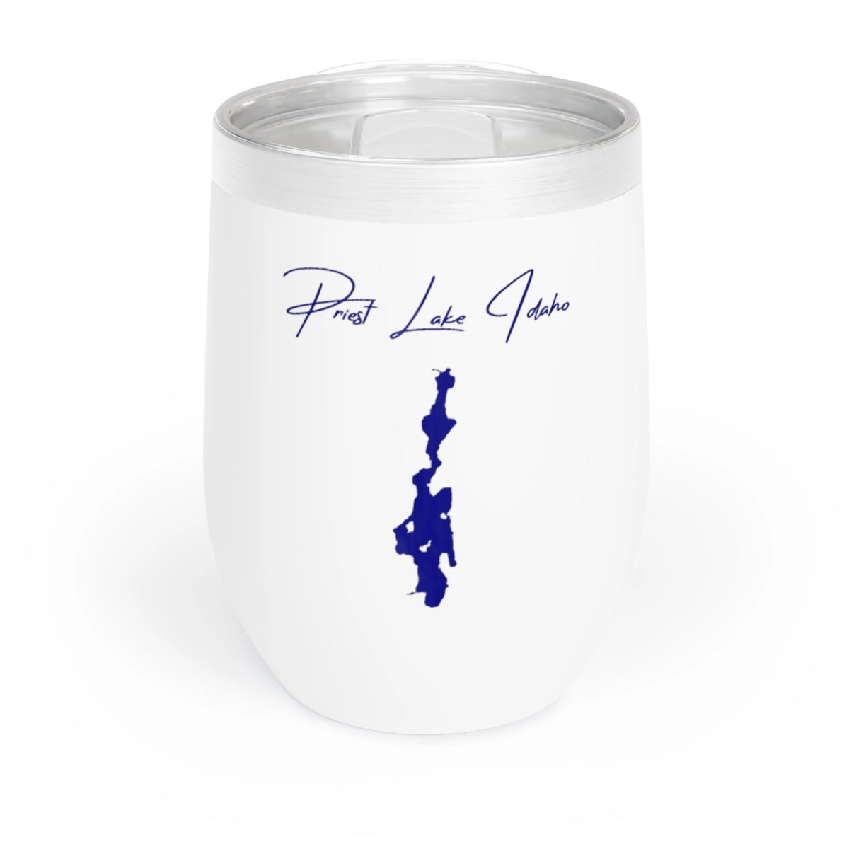 Idaho  Priest  Lake  Wine  Tumbler  front  position  view  from  front  white.webp