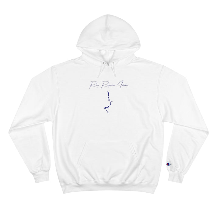 Idaho  Ririe  Reservoir  Hoodie  front  position  view  from  front  white.webp
