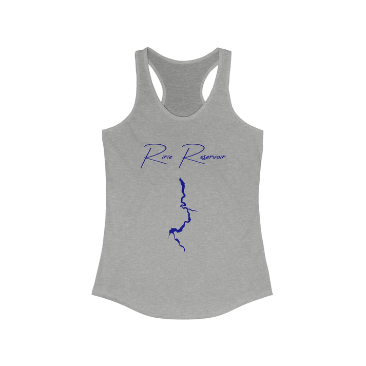 Idaho  Ririe  Reservoir  Racerback-Tank  front  position  view  from  front  heather  grey.webp