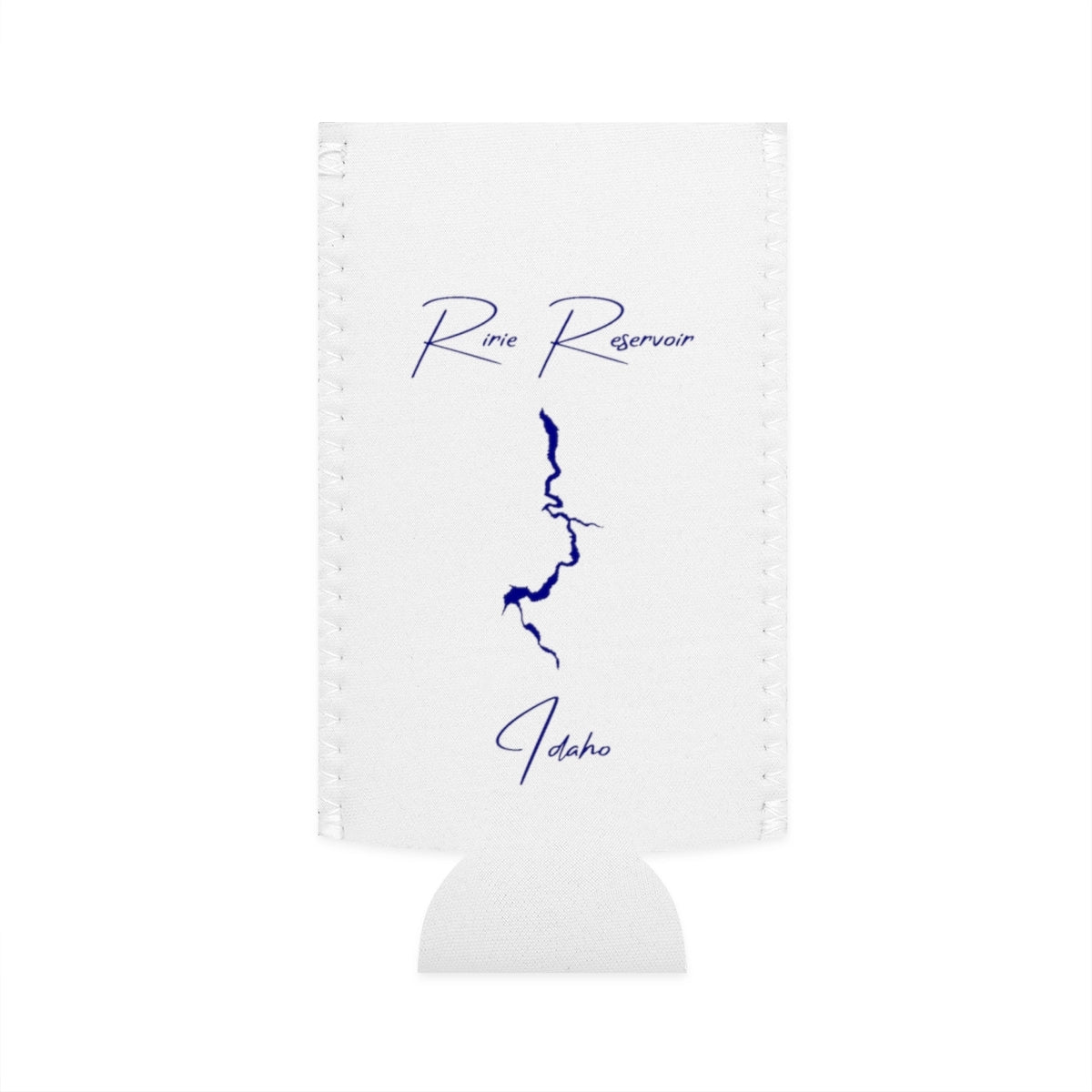 Idaho  Ririe  Reservoir  Slim  Can  Koozie  front  position  view  from  flat-front  white.webp