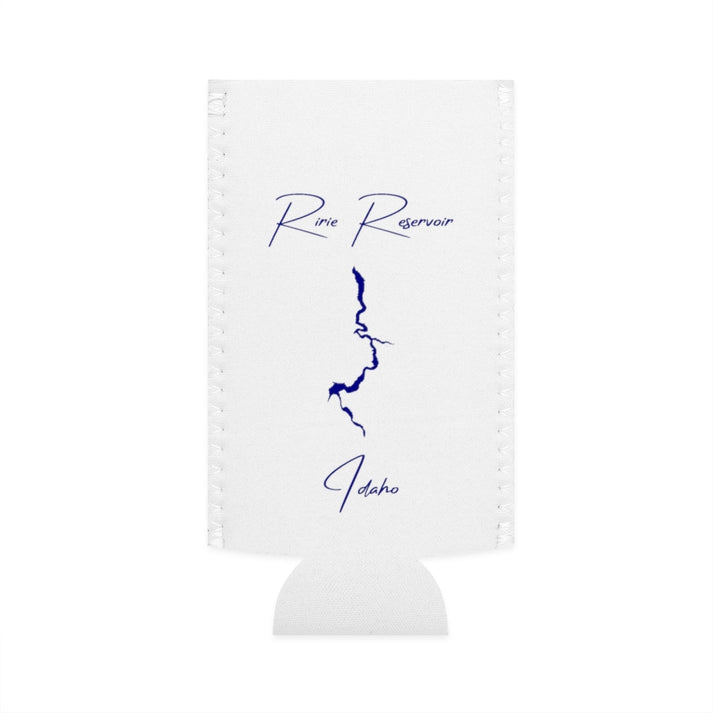 Idaho  Ririe  Reservoir  Slim  Can  Koozie  front  position  view  from  flat-front  white.webp
