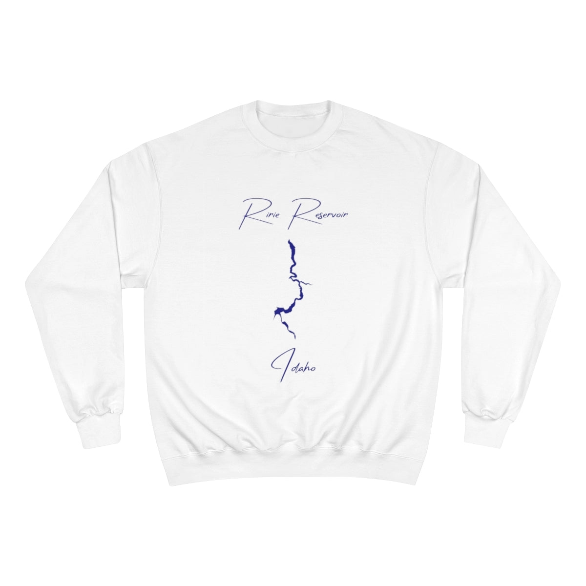 Idaho  Ririe  Reservoir  Sweatshirt  front  position  view  from  front  white.webp