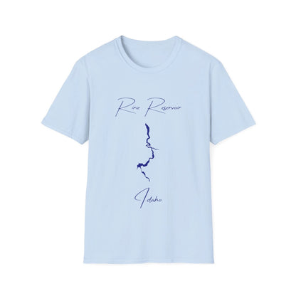 Idaho  Ririe  Reservoir  T-shirt  front  position  view  from  front  light  blue.webp