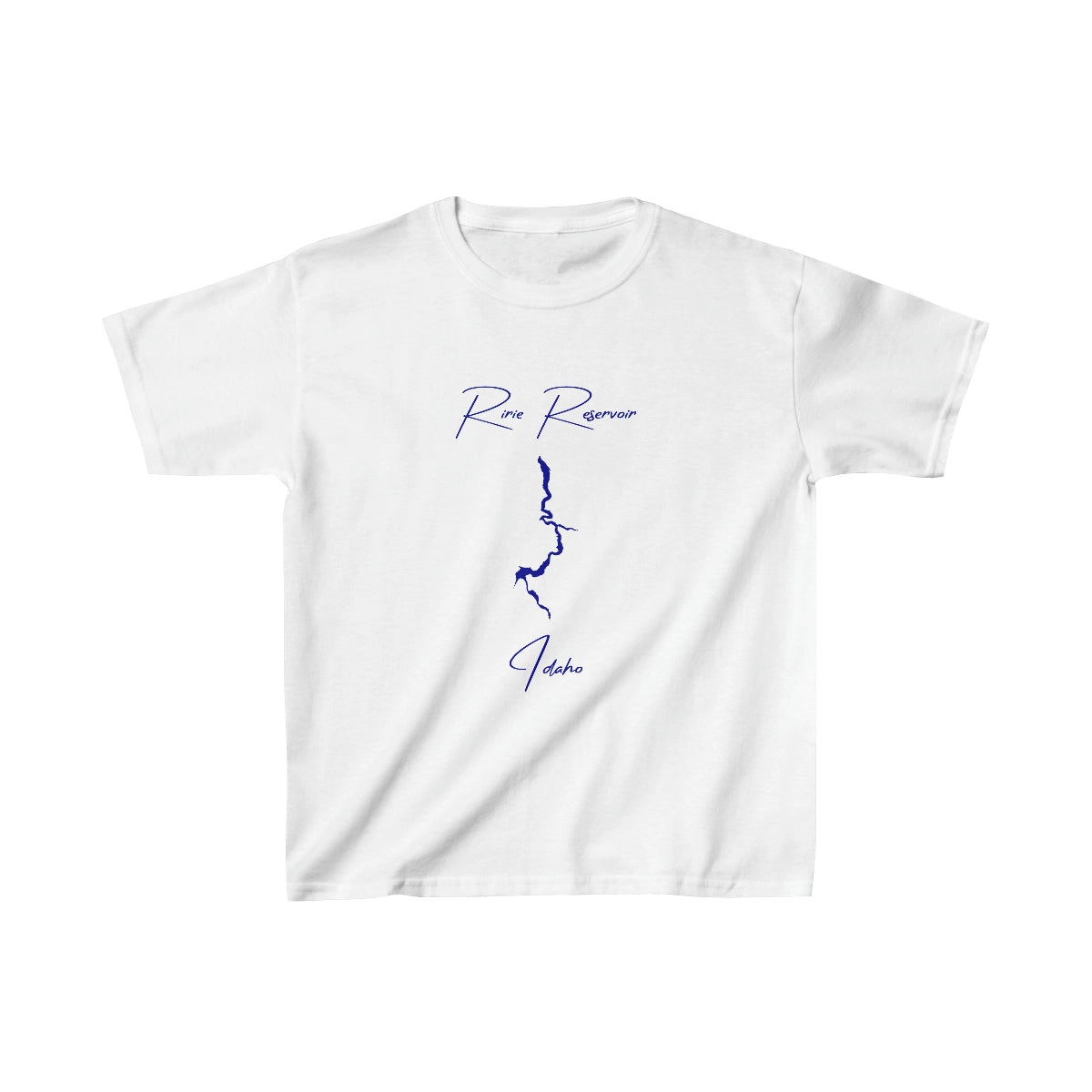 Idaho  Ririe  Reservoir  Youth  T-shirt  front  position  view  from  front  white.webp