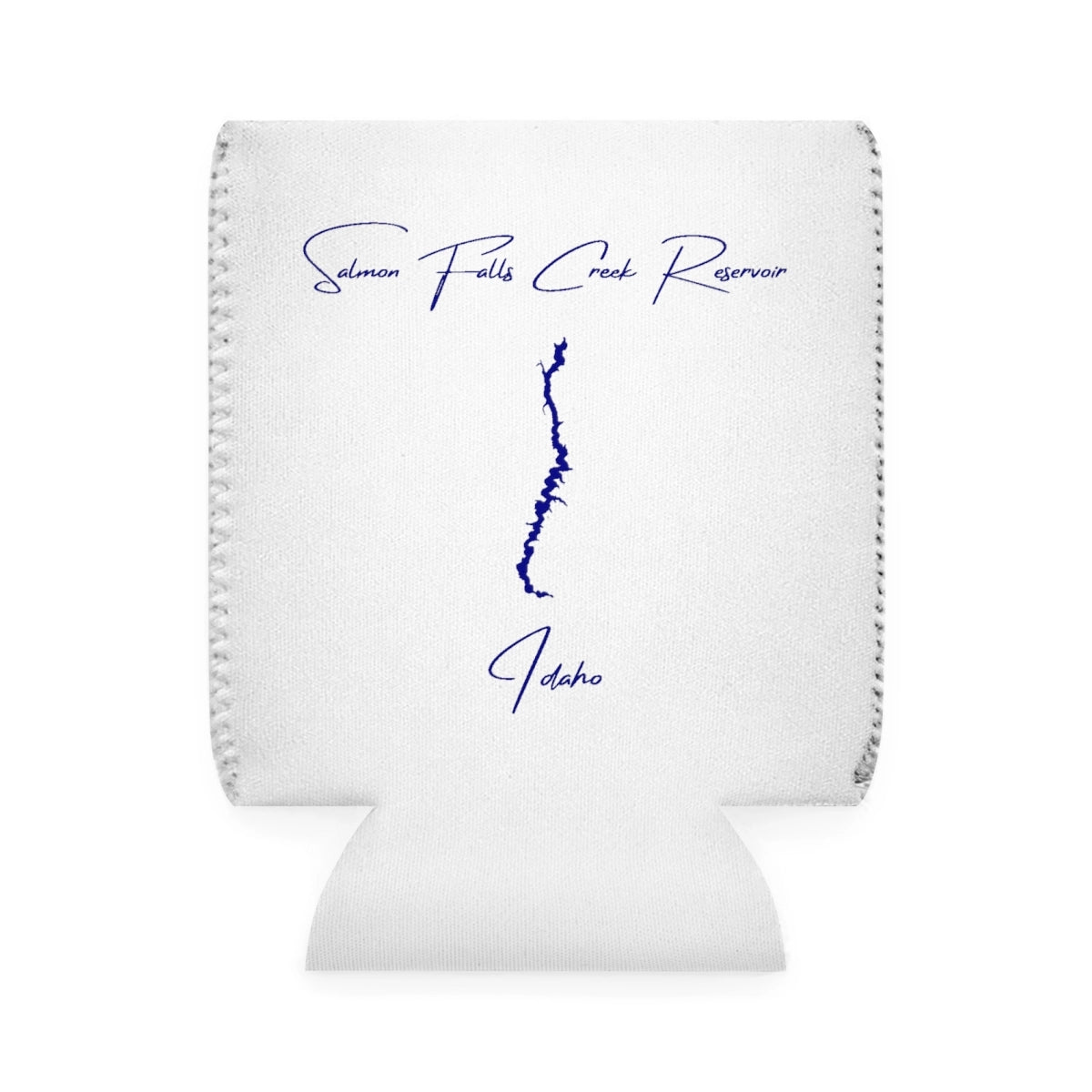 Idaho  Salmon  Falls  Creek  Reservoir  Can  Koozie  front  position  view  from  front-1  white.webp