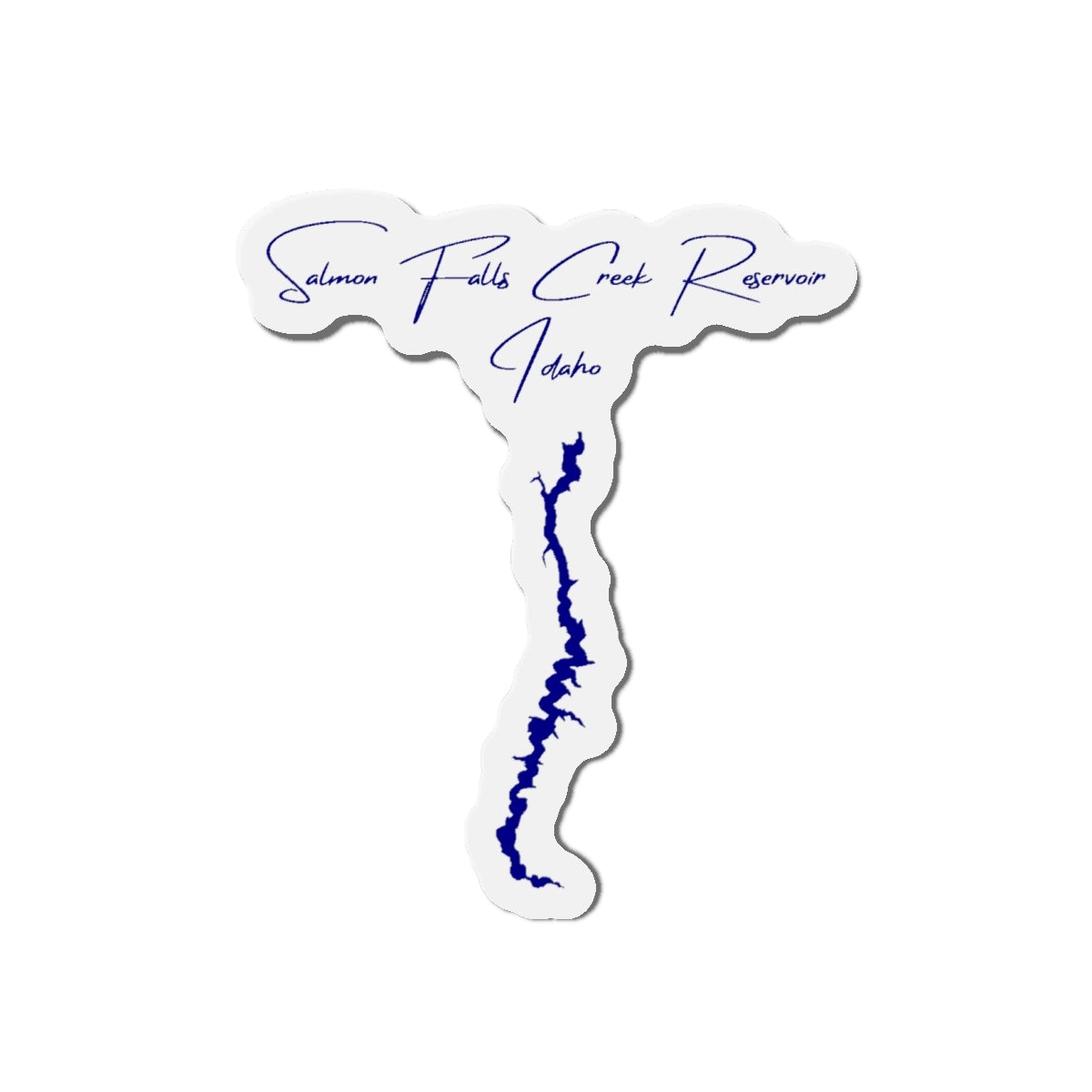 Idaho  Salmon  Falls  Creek  Reservoir  Die  Cut  Magnet  front  position  view  from  front  4  x  4.webp