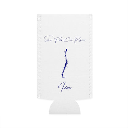 Idaho  Salmon  Falls  Creek  Reservoir  Slim  Can  Koozie  front  position  view  from  flat-front  white.webp