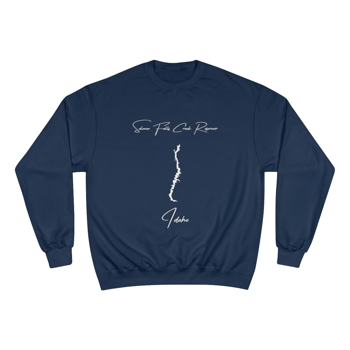 Idaho  Salmon  Falls  Creek  Reservoir  Sweatshirt  front  position  view  from  front  navy.webp