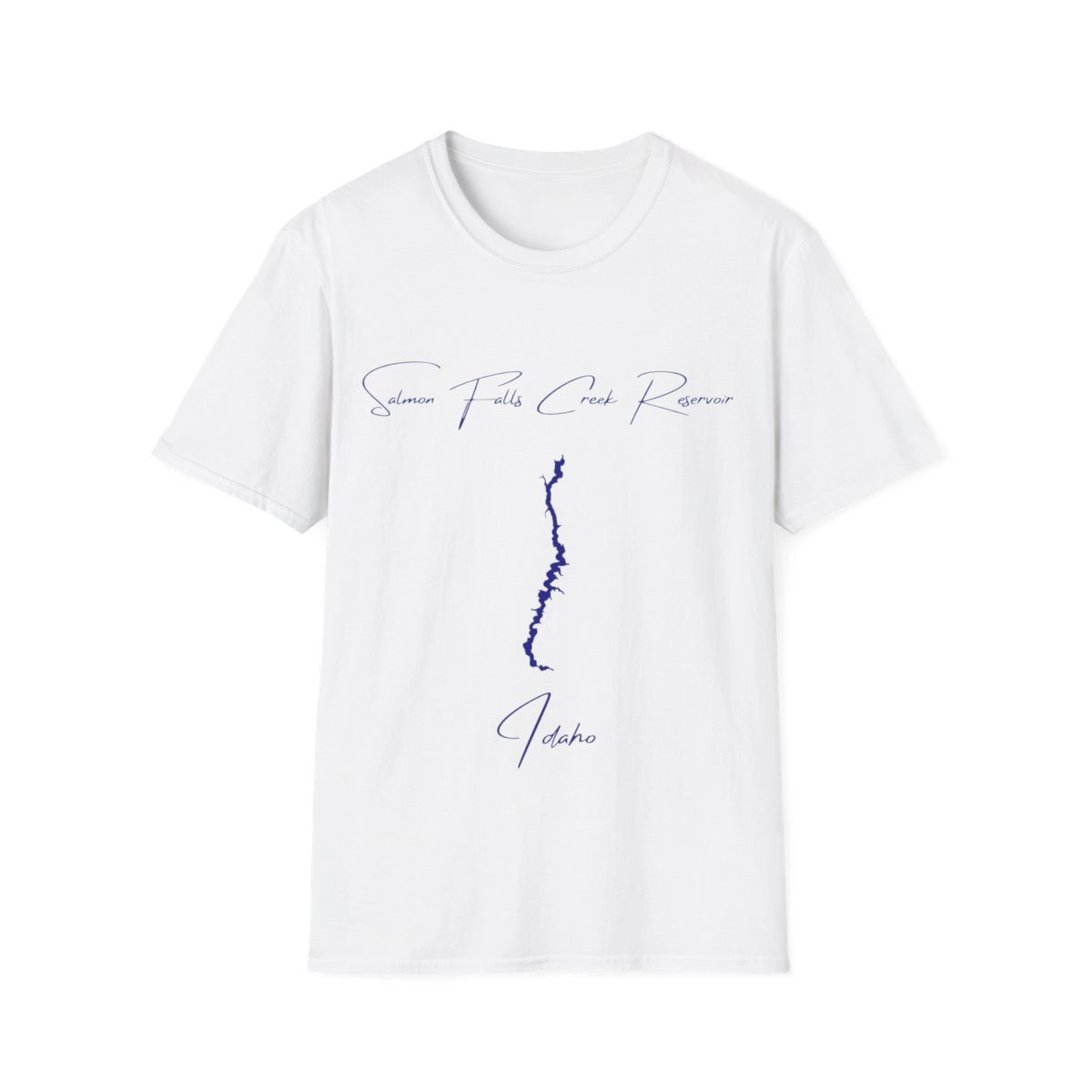 Idaho  Salmon  Falls  Creek  Reservoir  T-shirt  front  position  view  from  front  white.webp