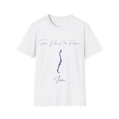 Idaho  Salmon  Falls  Creek  Reservoir  T-shirt  front  position  view  from  front  white.webp