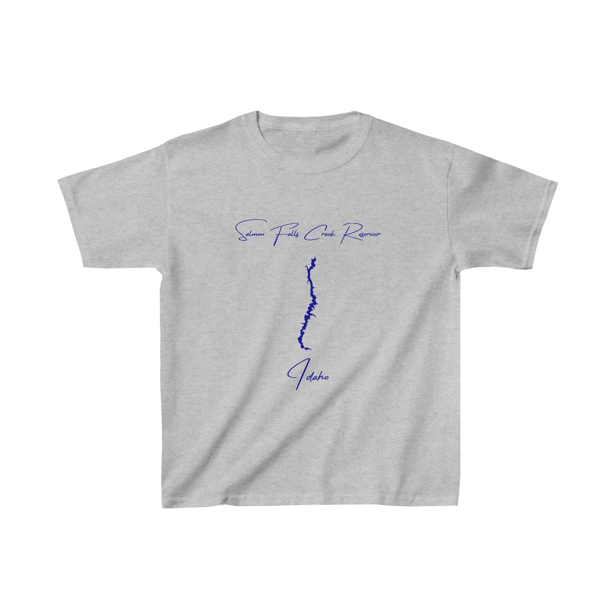 Idaho  Salmon  Falls  Creek  Reservoir  Youth  T-shirt  front  position  view  from  front  sport  grey.webp