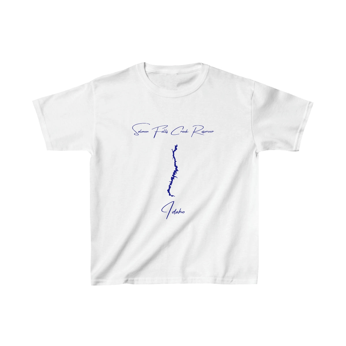 Idaho  Salmon  Falls  Creek  Reservoir  Youth  T-shirt  front  position  view  from  front  white.webp